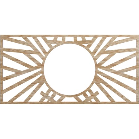 Ekena Millwork Hoover Wood Fretwork Pierced Ceiling Medallion, Red Oak, 32"W x 16"H x 11 7/8"ID x 1/4"T CMWP32X16X0250HORO